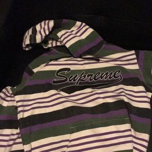 Supreme striped hoodie
